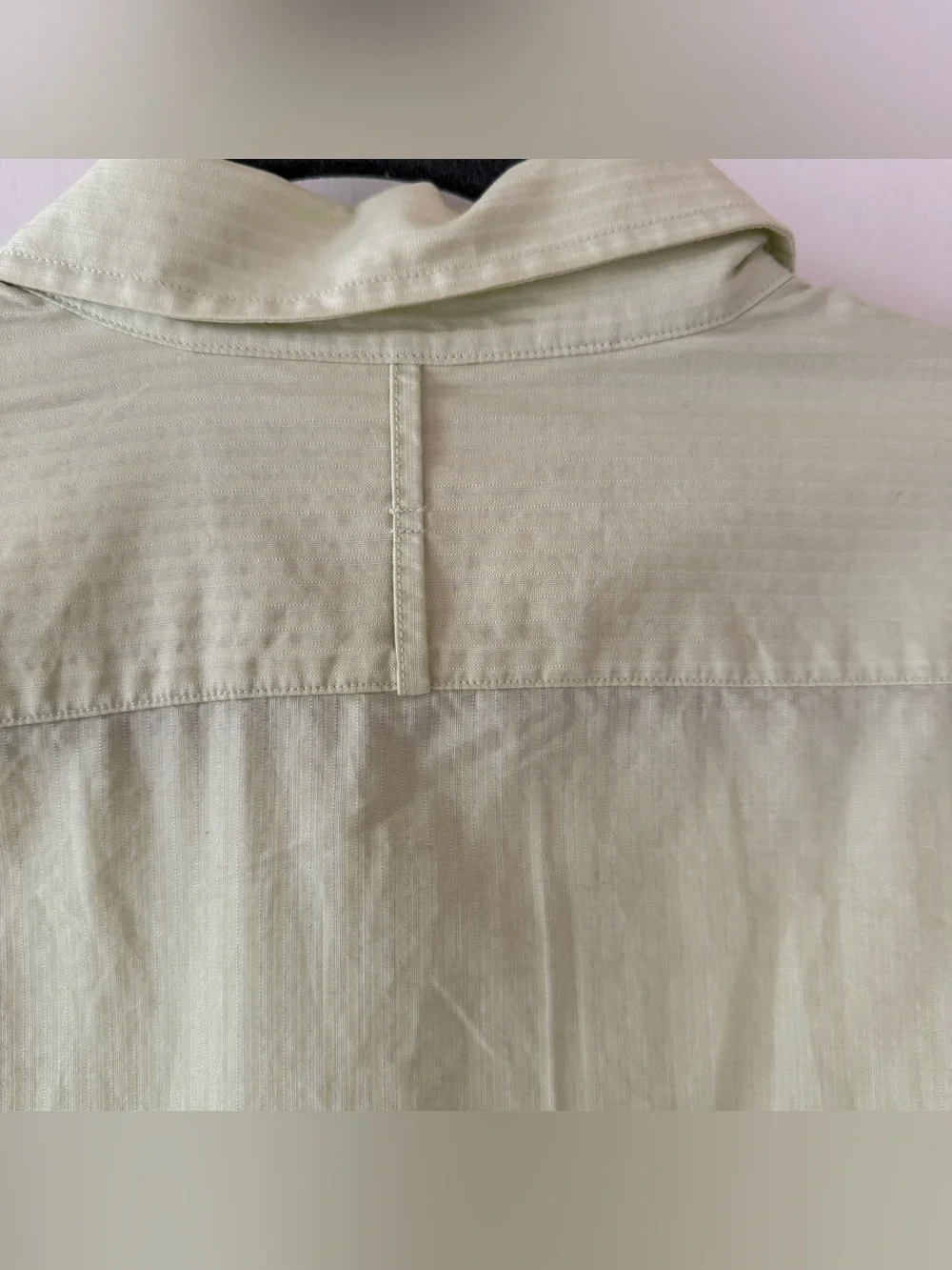 Banana Republic Pale Mint Lime Green Long-Sleeve Dress Shirt size Large